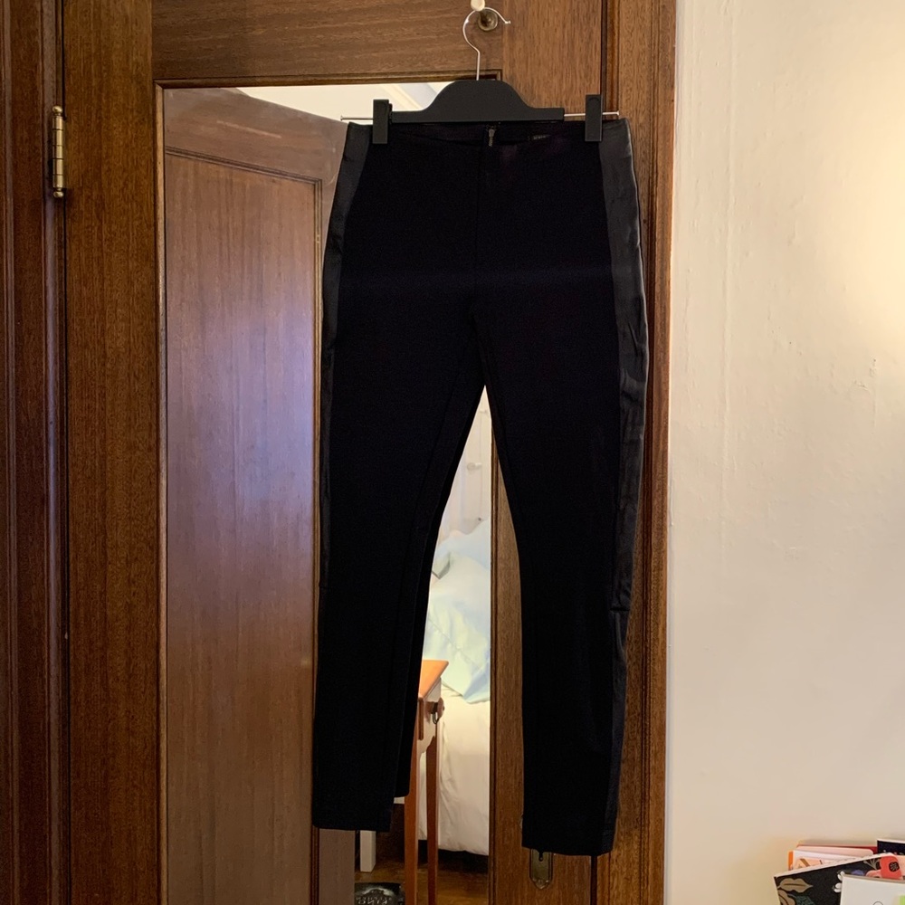 J. Crew Leather/Knit Leggings